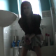 In several scenes, an attractive, brunette, British girl sits on a toilet and has a wet-sounding shit with audible plops. She describes the smell. She farts loudly in other scenes. About 8 minutes long.
